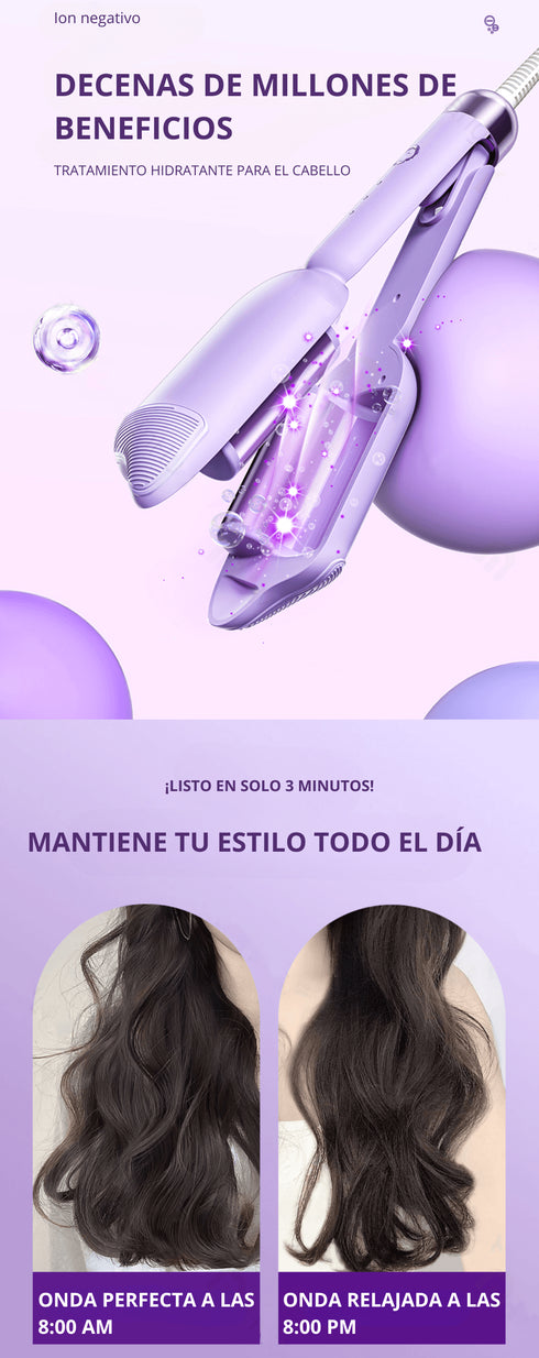 RizoEncanto FrenchWave - Rizador de Cabello Romántico - BellezaPlenitud